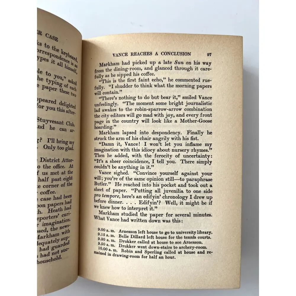 S.S. Van Dine The Bishop Murder Case Philo Vance Story 1929 Hardback DJ VGC